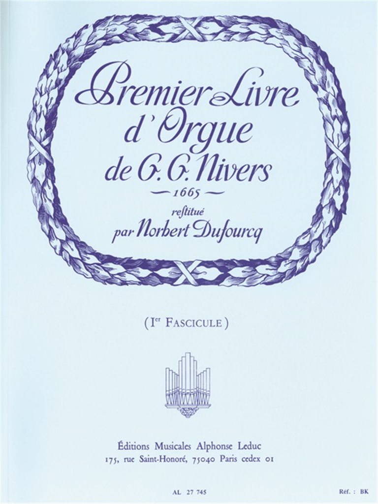 Livre D'Orgue No. 1 Vol. 1 (Organ)
